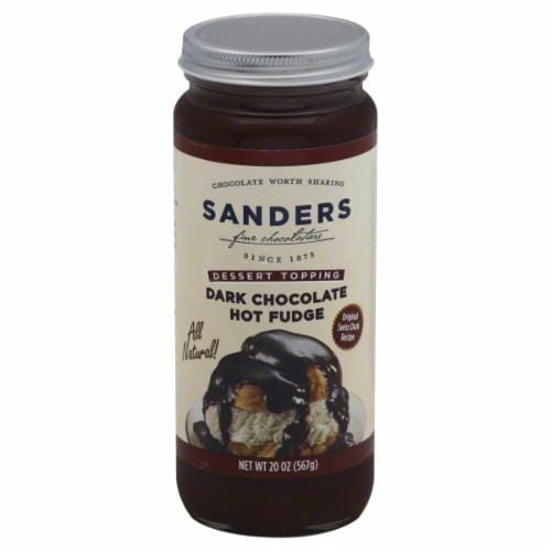 Sanders Dark Chocolate Hot Fudge Topping Perspective: front