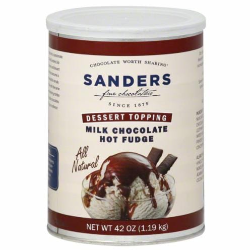 Sanders Milk Chocolate Hot Fudge Topping Perspective: front