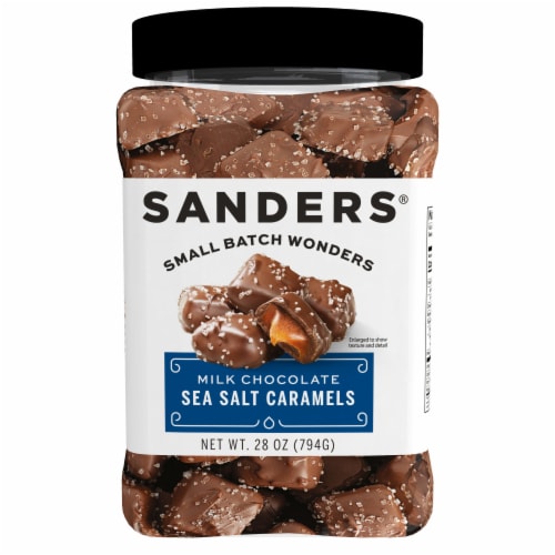 Sanders® Milk Chocolate Sea Salt Caramels Perspective: front