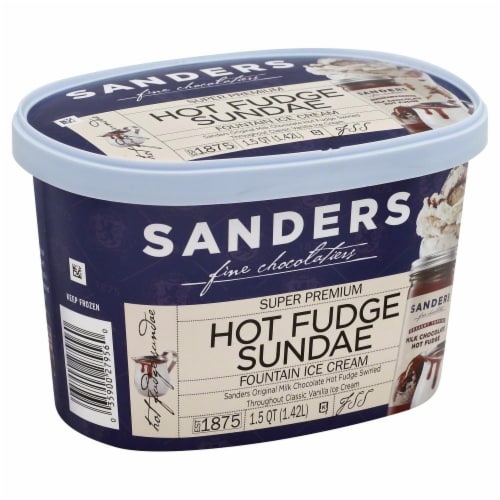 Sanders Hot Fudge Sundae Fountain Ice Cream, 48 fl oz Kroger