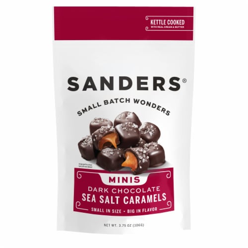 Sanders® Dark Chocolate Sea Salt Caramel Mini Bites Perspective: front