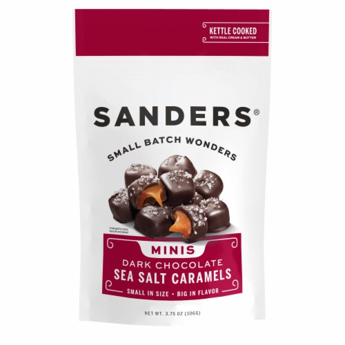 Sanders® Dark Chocolate Sea Salt Caramel Mini Bites Perspective: front