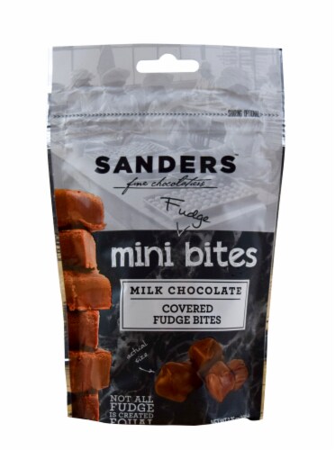 Sanders Milk Chocolate Covered Mini Fudge Bites Perspective: front