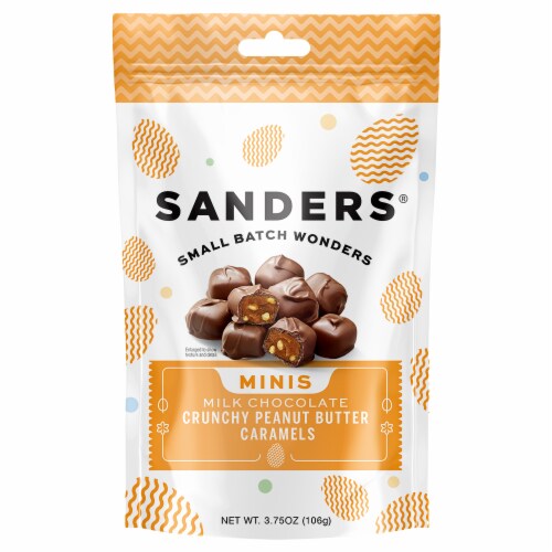 Sanders® Milk Chocolate Peanut Butter Caramel Bunny Bites Perspective: front