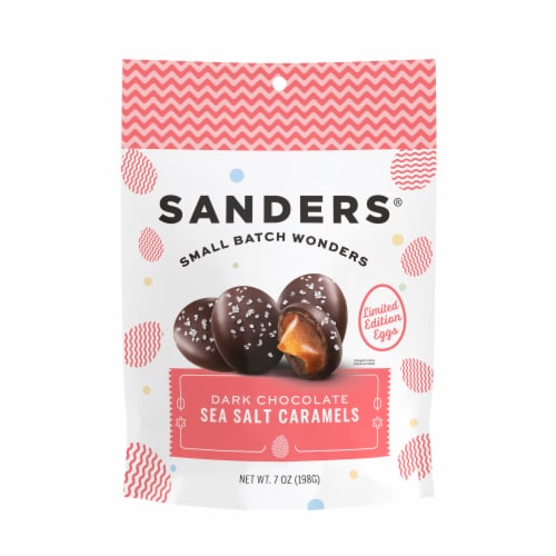 Sanders® Dark Chocolate Sea Salt Caramels Perspective: front