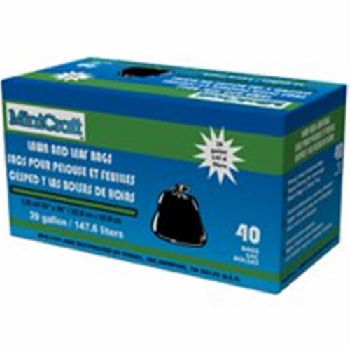 Mintcraft 33485 1.25M Lawn & Leaf Bag - Black 39 Gallon Perspective: front