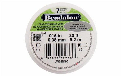 Beadalon Bead Wire 7Strand .015 Satin Silver 30 1 Smith s Food and Drug
