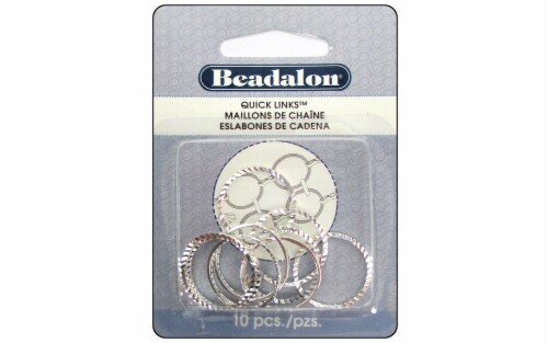 Beadalon QuickLinks Rnd Diamond Cut Silver Plt10pc 1 King Soopers