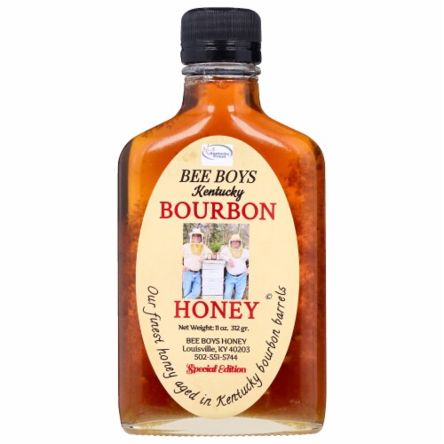 Bee Boy's Special Edition Kentucky Bourbon Honey Perspective: front