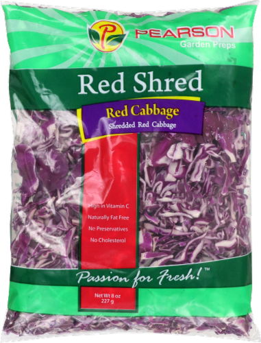 Pearson Garden Preps Shredded Red Cabbage Perspective: front