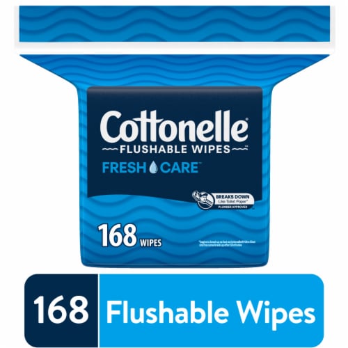 Cottonelle Fresh Care Flushable Wet Wipes Refill Pack Adult Wet Wipes Perspective: front