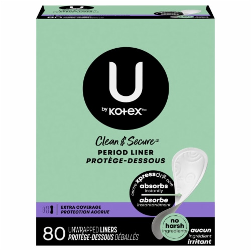 U by Kotex® Security® Lightdays® Extra-Coverage Panty Liners Perspective: front