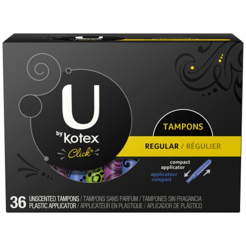 U By Kotex Click Regular Tampons Double Pack 36 Count Kroger