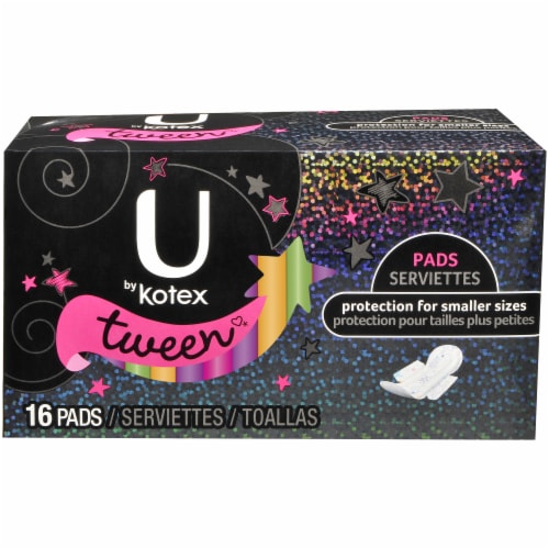 U by Kotex Tween Ultra Thin Unscented Pads with Wings, 16 ct - Mariano's