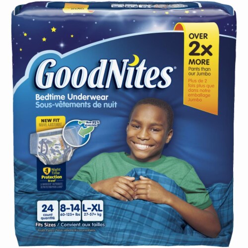 Goodnites Boys' Bedwetting Underwear, L/XL (60-125+ lbs), 28 ct - Foods Co.