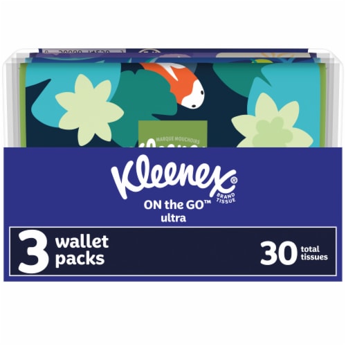 Kleenex On-the-Go Ultra Facial Tissues, 10 count, 8 pack