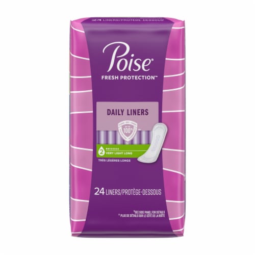 Poise® Very Light Long Length Incontinence Panty Liners, 24 ct - Fry's Food  Stores