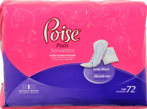 Poise Moderate Absorbency Pads Perspective: front