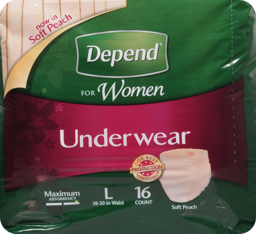 Depend for Women Large Underwear Perspective: front