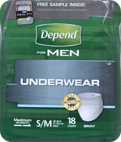Depend for Men Small/Medium Underwear Perspective: front