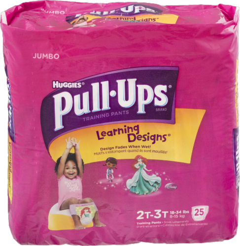Pull-Ups Learning Designs Girls' Potty Training Pants, 2T-3T (16-34 lbs) Perspective: front
