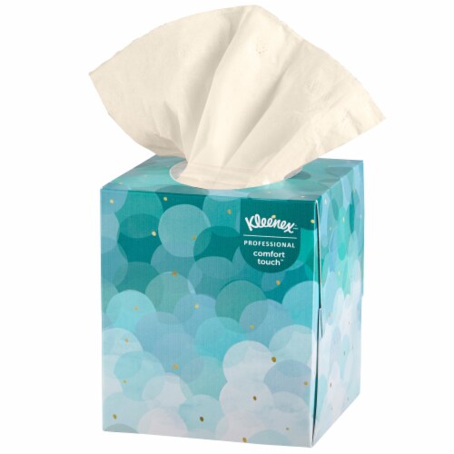 Kleenex® Boutique White Facial Tissue, 2-Ply, Pop-Up Box, 95 Sheets/box 21270 Perspective: front