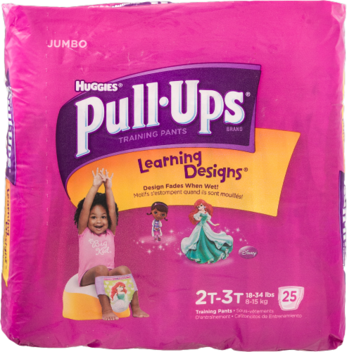 Pull-Ups Learning Designs Girls' Potty Training Pants, 2T-3T (16-34 lbs) Perspective: front