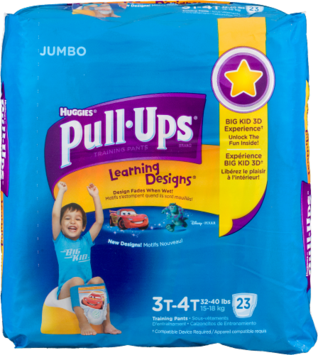 Pull-Ups Learning Designs Boys' Potty Training Pants, 3T-4T (32-40 lbs) Perspective: front