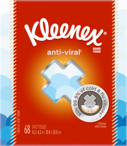 Kleenex Anti-Viral Facial Tissues Perspective: front
