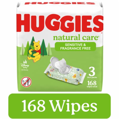Huggies Natural Care Unscented Sensitive Baby Wipes Perspective: front