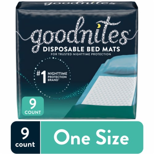 Goodnites Disposable Bed Pads for Bedwetting Perspective: front