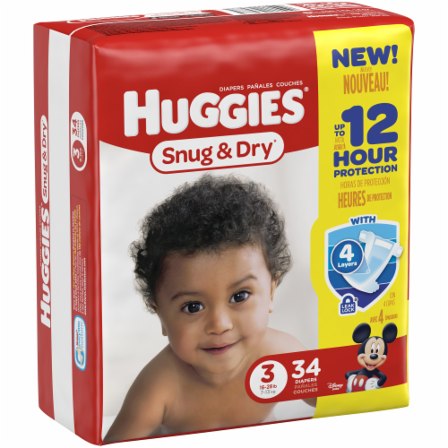 Huggies Snug & Dry Baby Diapers, Size 2 (12-18 lbs), 84 count - Mariano's