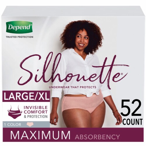 Depend Silhouette Underwear for Women L/XL - Pink, 52 ct - Gerbes