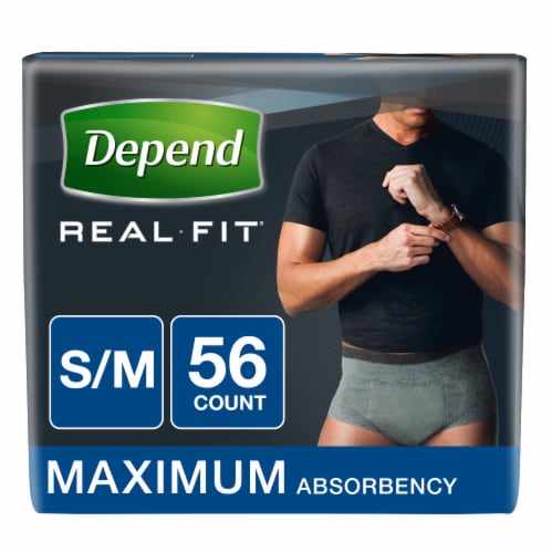 Depend Real Fit® Small/Medium Incontinence Briefs, 56 ct - Baker’s