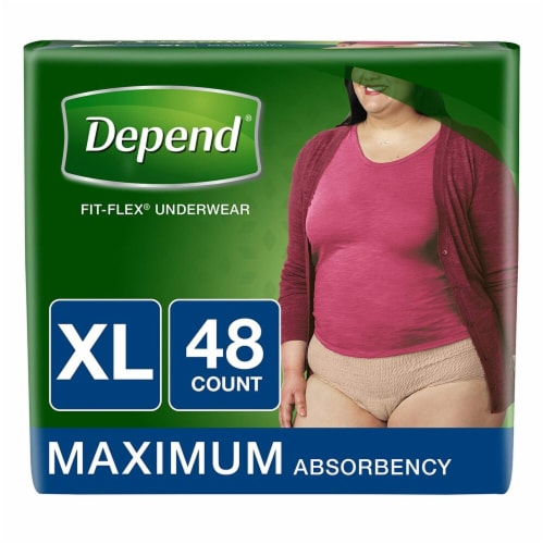 Depend Fit-Flex Maximum Absorbency Extra Large Underwear for Women