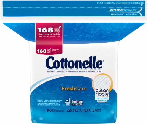 Cottonelle Fresh Care Flushable Cleansing Cloths Perspective: front