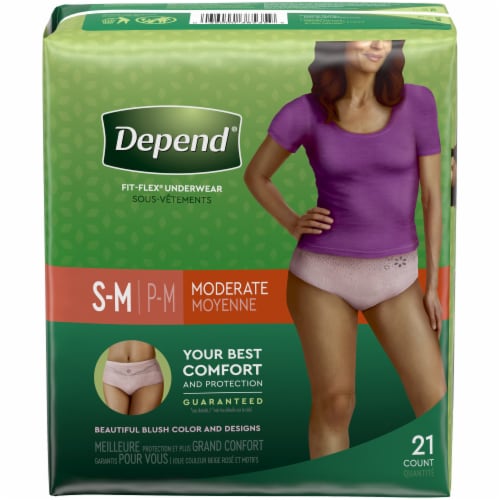 Female Adult Absorbent Underwear Depend® FIT-FLEX® Pull On with Tear Away  Seams Small Disposable Heavy Absorbency - Short and Simple Supplies