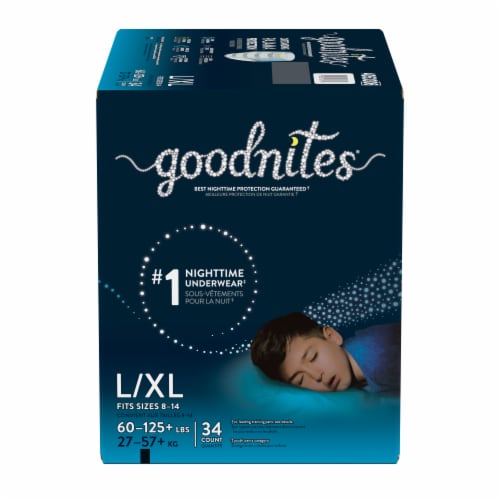 Two GoodNites Girls Underwear for Nighttime Pull-ups Sizes 8-14 60-125+lbs  12 Ct