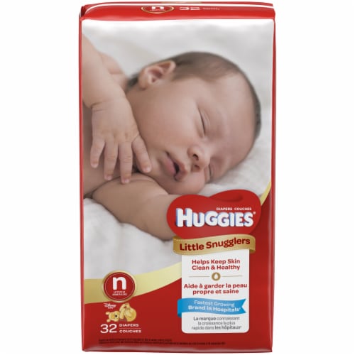 Huggies Little Snugglers Baby Diapers, Newborn (<10 lbs) Perspective: front