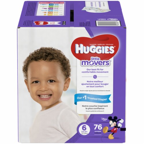 Huggies Little Movers Size 6 Over 35 LB