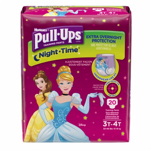 Pull-Ups Night-Time Girls' Potty Training Pants 3T-4T (32-40 lbs