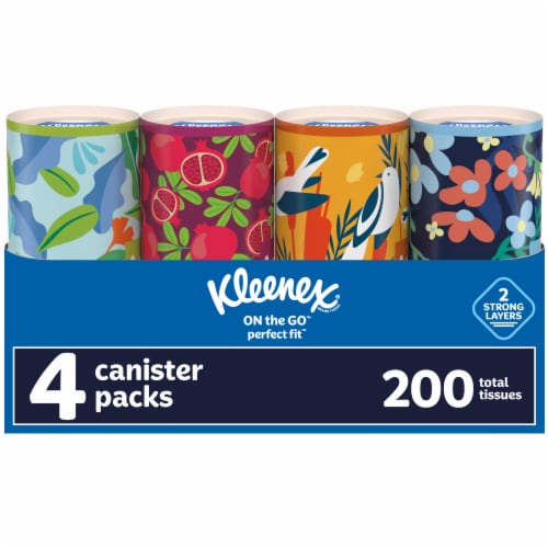 Kleenex Perfect Fit Facial Tissues Box Perspective: front