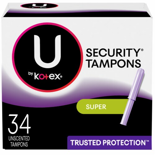 U by Kotex Security Super Unscented Tampons Perspective: front