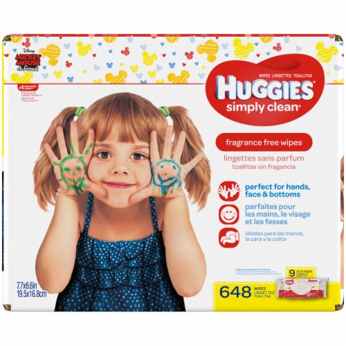 Huggies Simply Clean Fragrance Free Refill Baby Wipes Perspective: front
