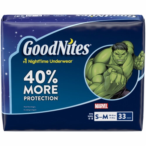 Goodnites Boys' Bedwetting Underwear, S/M (38-65 lbs), 33 ct - Food 4 Less