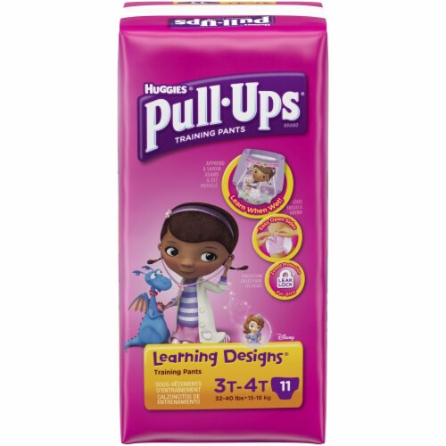 Pull-Ups Learning Designs Girls' Potty Training Pants, 3T-4T (32-40 lbs) Perspective: front