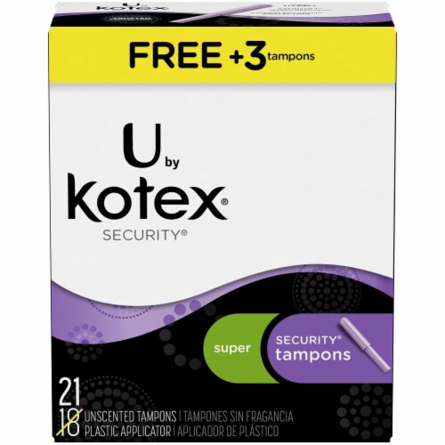U-Kotex Super Security Tampons Perspective: front