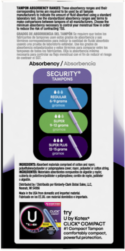Kotex Security Tampons Perspective: front