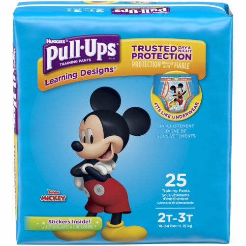 Pull-Ups Learning Designs Boys' Potty Training Pants, 2T-3T (16-34 lbs), 25  ct - King Soopers