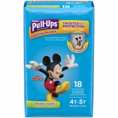 Pull-Ups Learning Designs Boys' Potty Training Pants, 4T-5T (38-50 lbs) Perspective: front